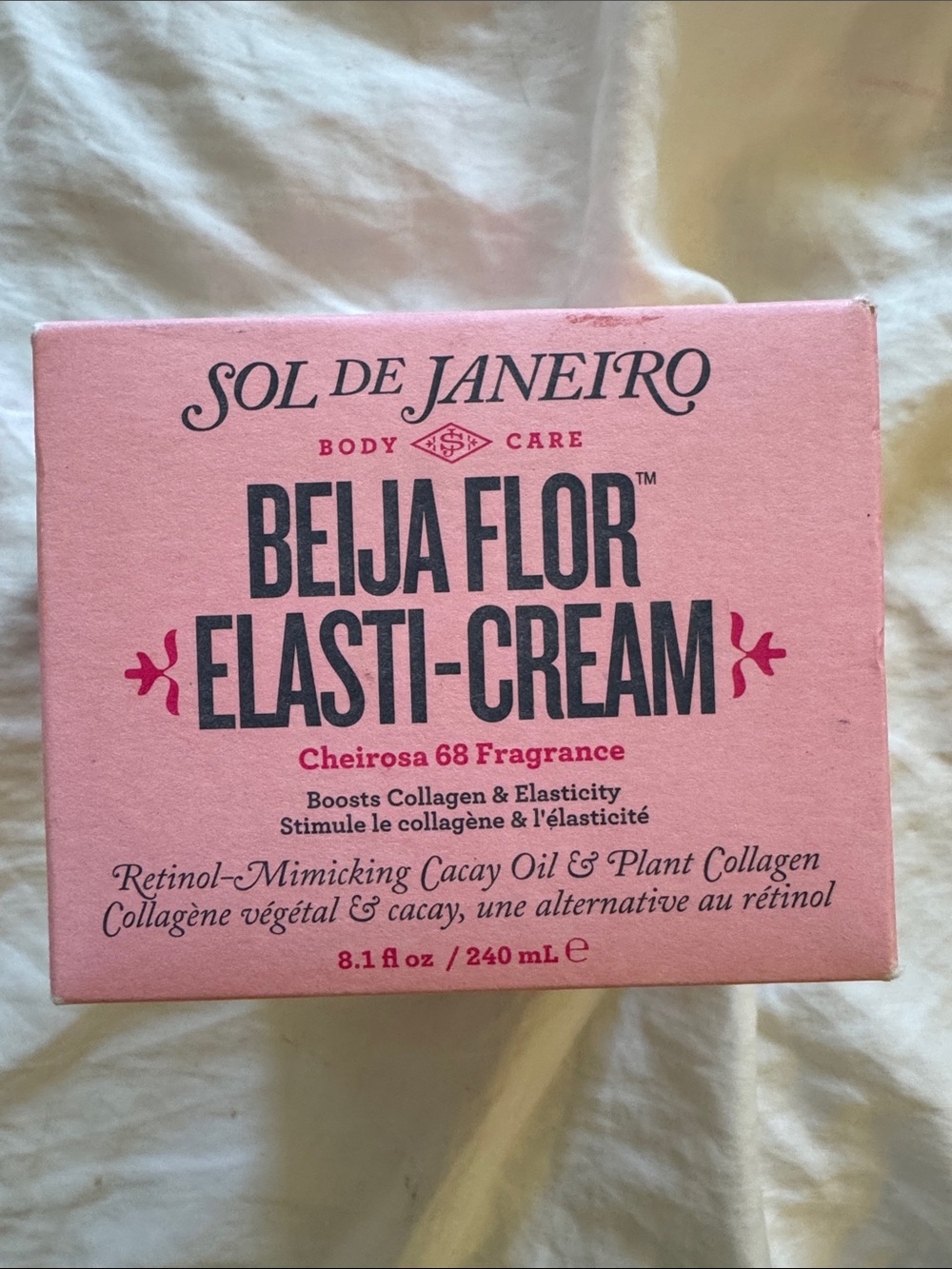 So de Janeiro, beija flor, elasti-cream, biggie size